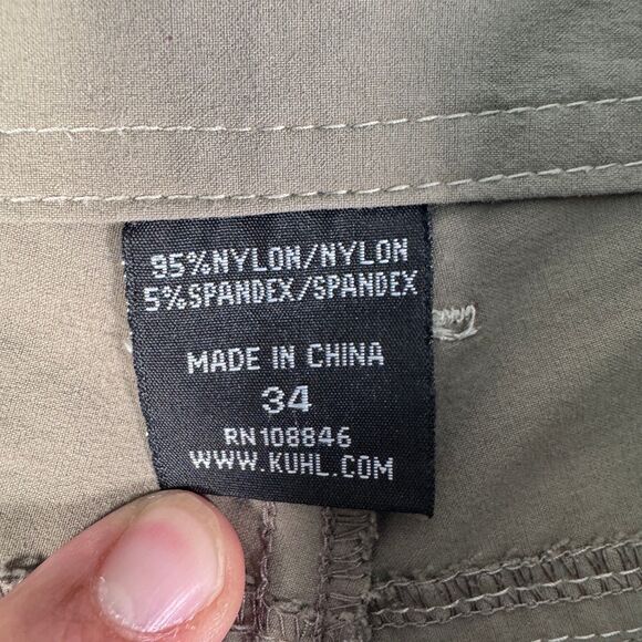 Kuhl Shorts Mens Size 34 Beige Cargo Pockets Outdoor Trail Hike - Picture 7 of 13